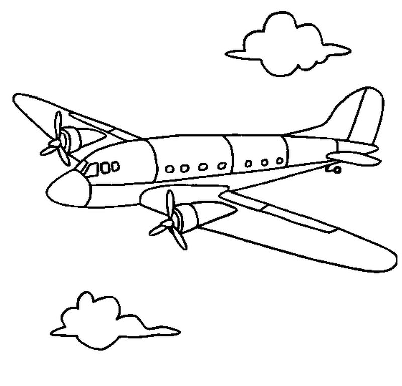 gambar sketsa pesawat hd