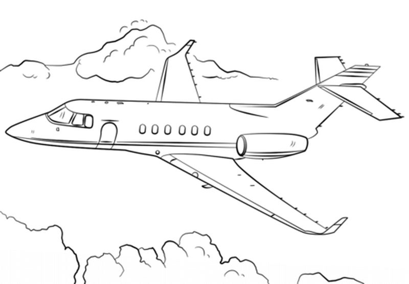 gambar sketsa pesawat