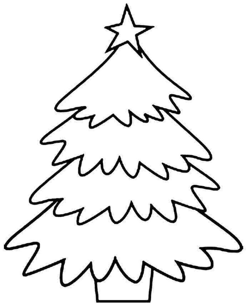 gambar sketsa pohon natal