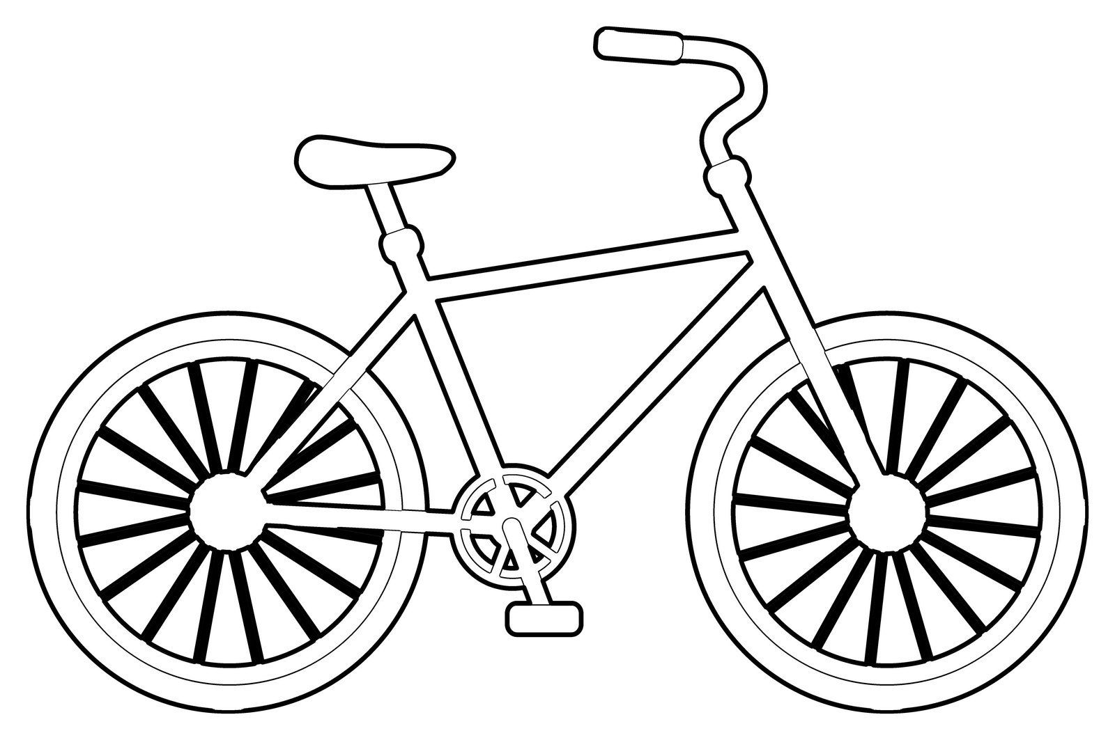 gambar sketsa sepeda mewarnai
