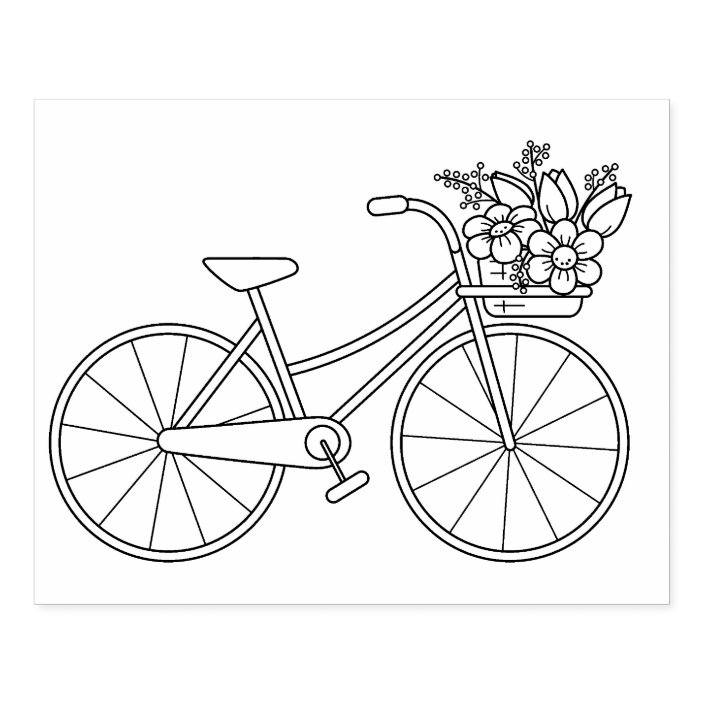 gambar sketsa sepeda untuk perempuan