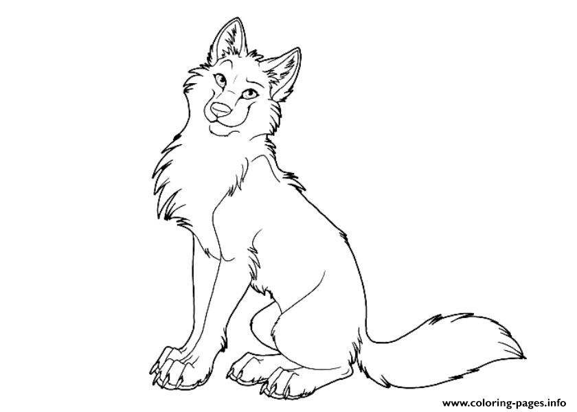 gambar sketsa serigala lucu hd