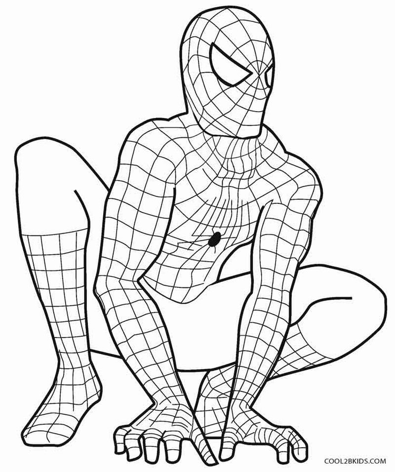 gambar sketsa tokoh spiderman
