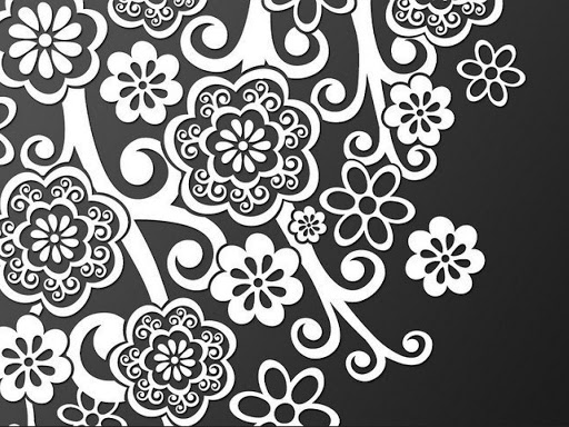 hd contoh gambar sketsa batik bunga mewarnai