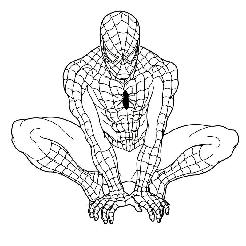 sketsa spiderman hd