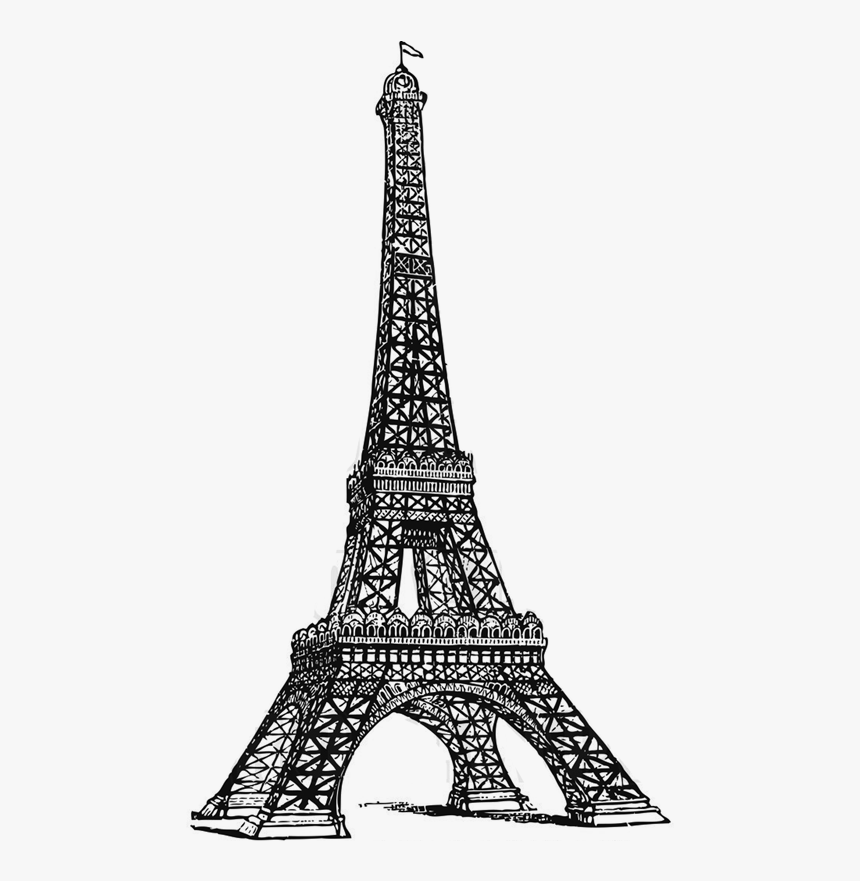 gambar sketsa menara Eiffel png mewarnai