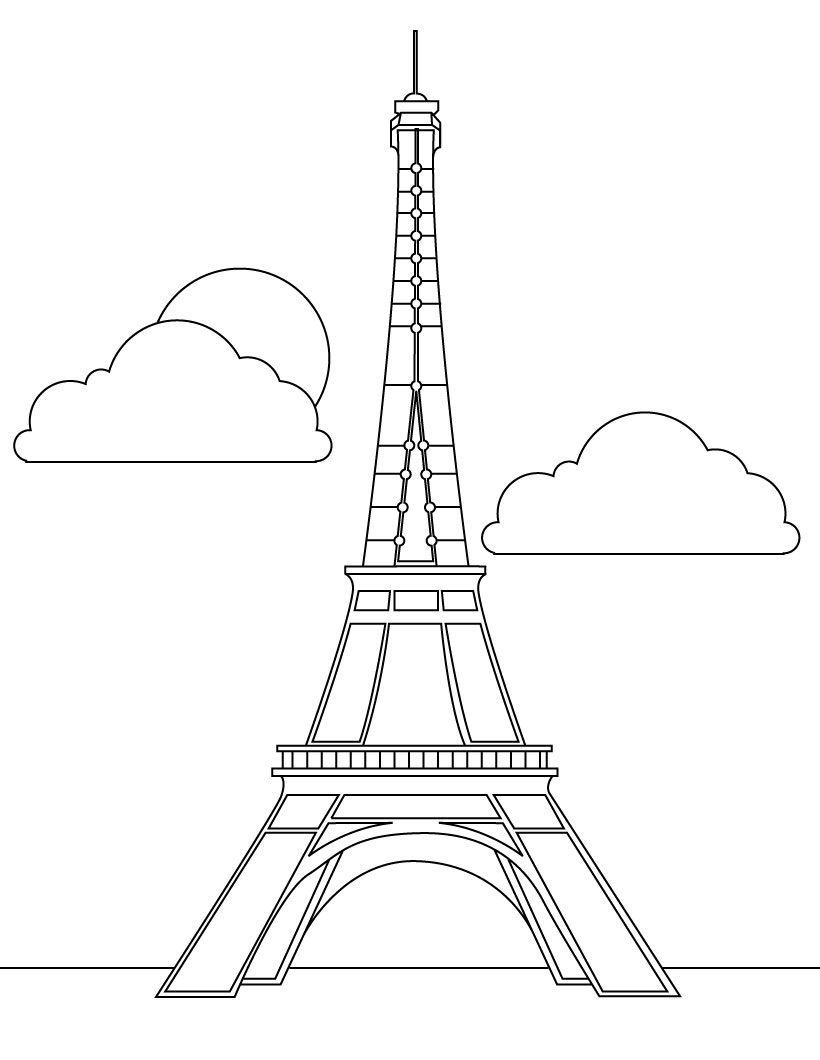 hd sketsa menara Eiffel