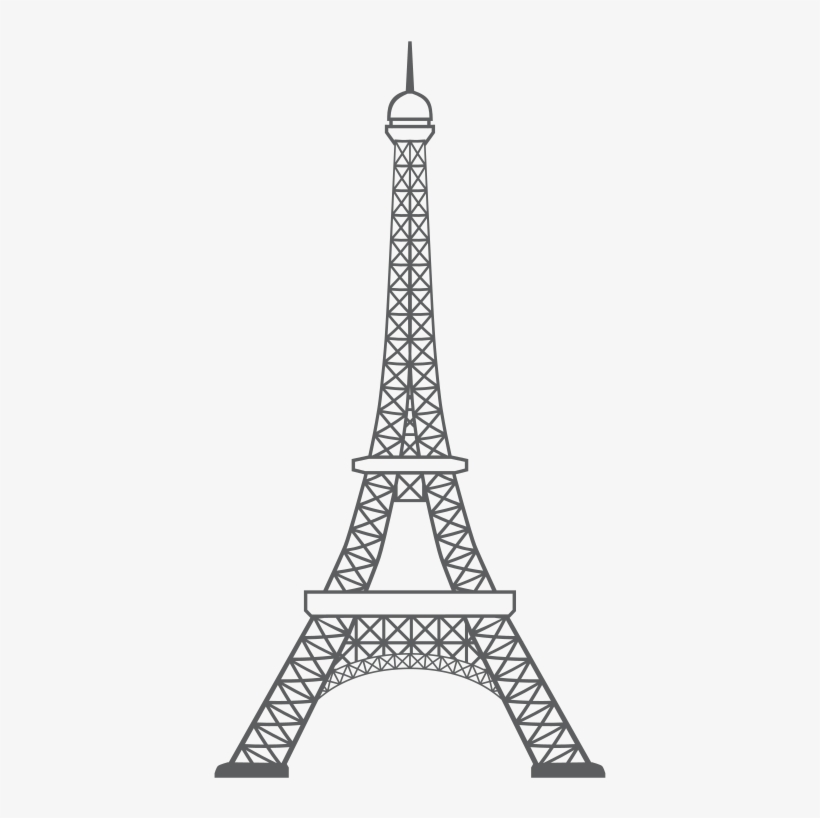 mewarnai hd gambar sketsa menara Eiffel