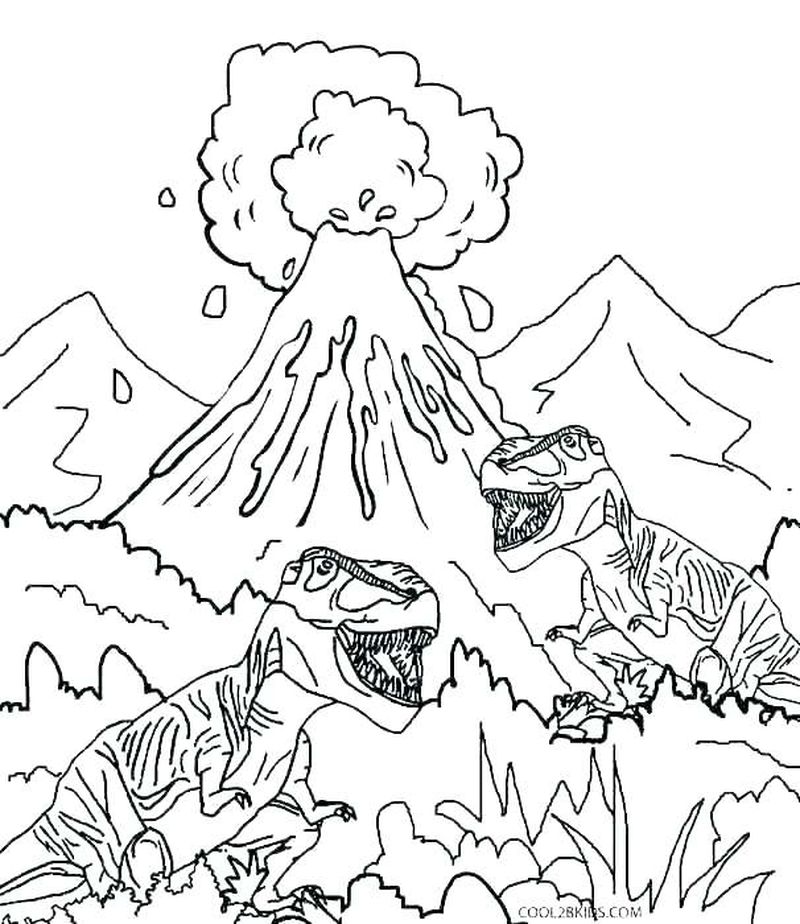 sketsa dinosaurus gambar