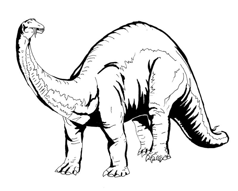 sketsa dinosaurus