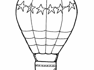 Contoh Gambar Sketsa Balon Udara Mewarnai