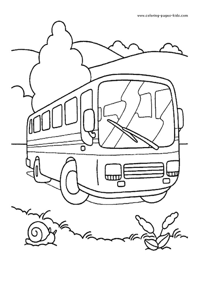 Gambar Bus Untuk Mewarnai