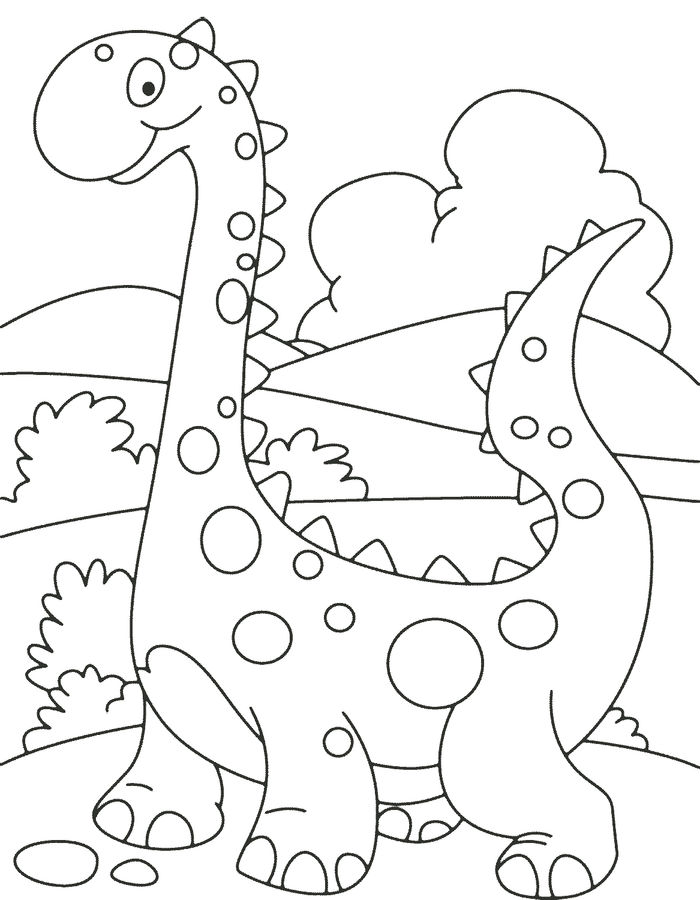 Gambar Dinosaurus Untuk Mewarnai Anak Tk