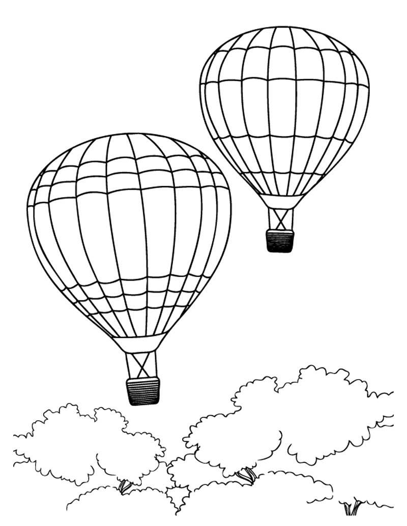 Gambar Sketsa Balon Udara Png