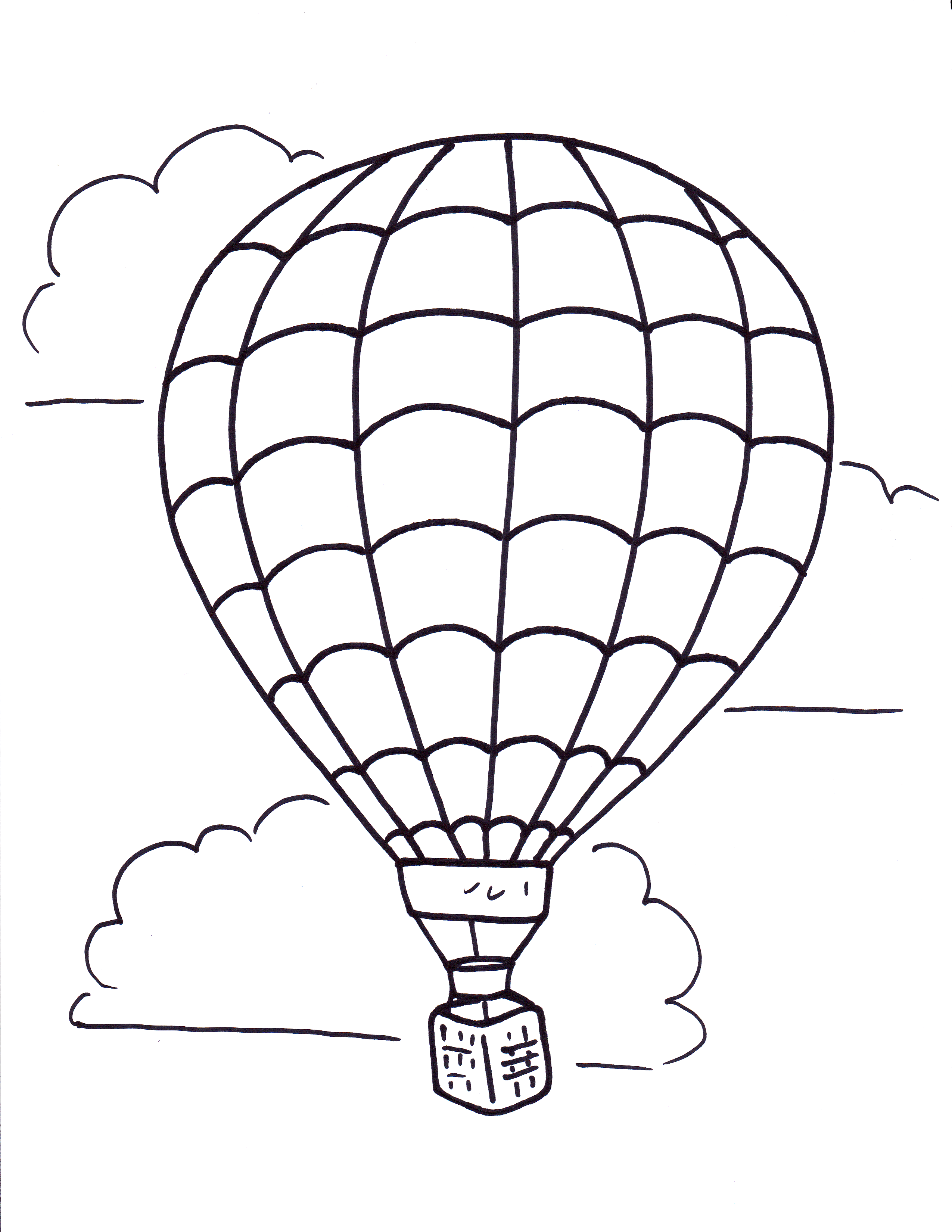 Hd Gambar Sketsa Balon Udara Png