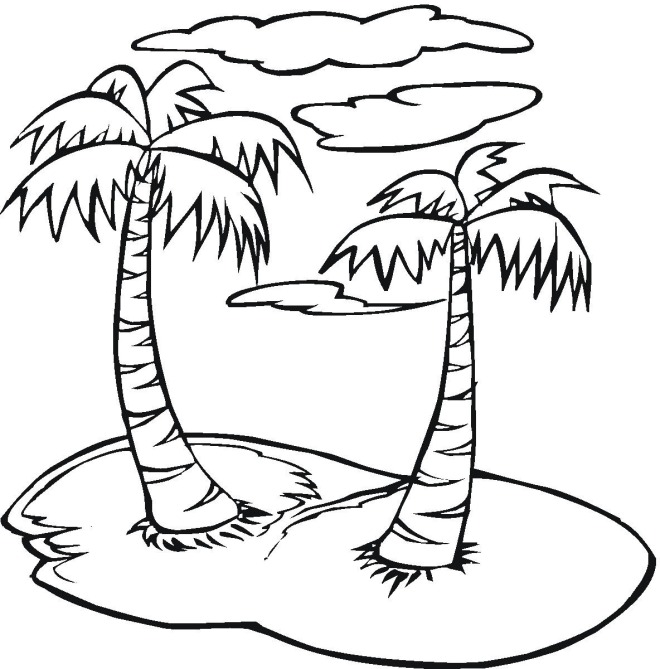 Palm Tree Coloring Pages Image In Vector Cliparts Category At Pixy.org