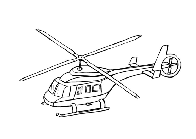 Contoh Gambar Helikopter Mewarnai