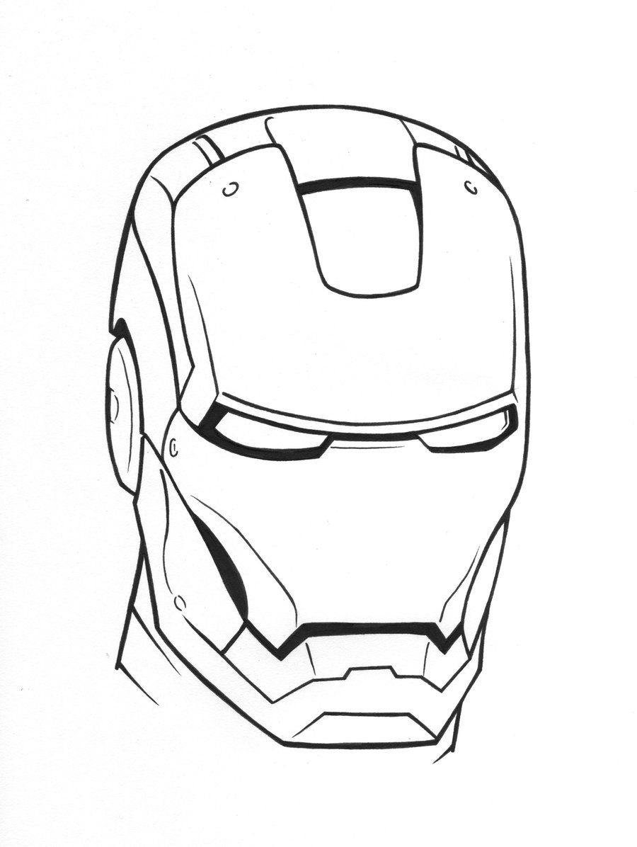 Contoh Gambar Mewarnai Iron Man