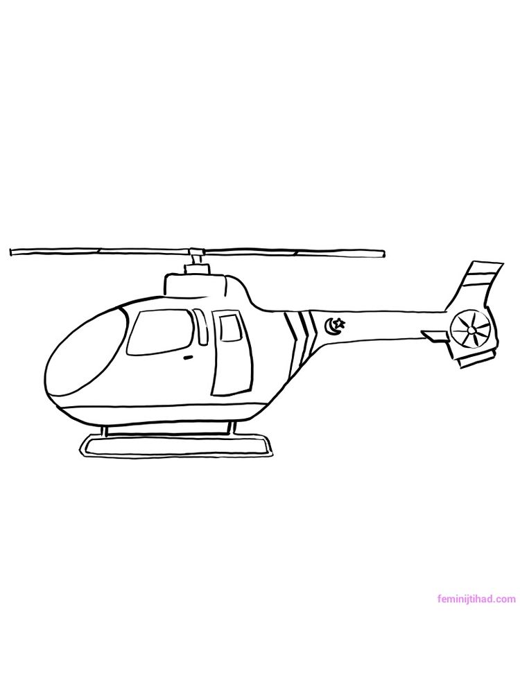 Gambar Helikopter Untuk Diwarnai Hd