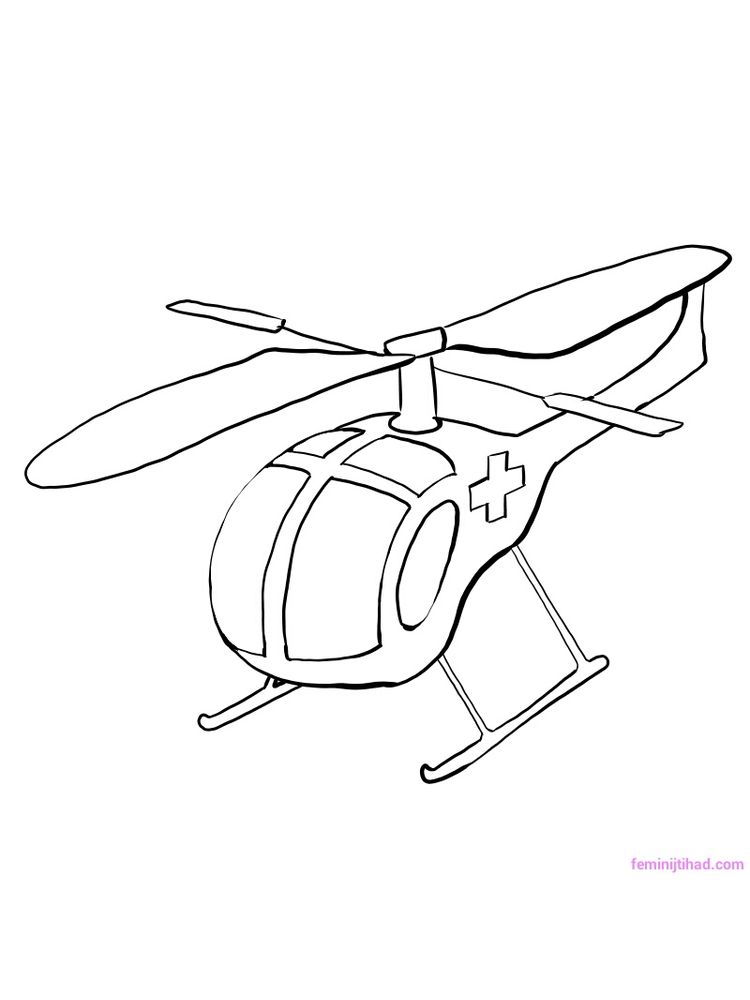 Gambar Mewarnai Helikopter Keren