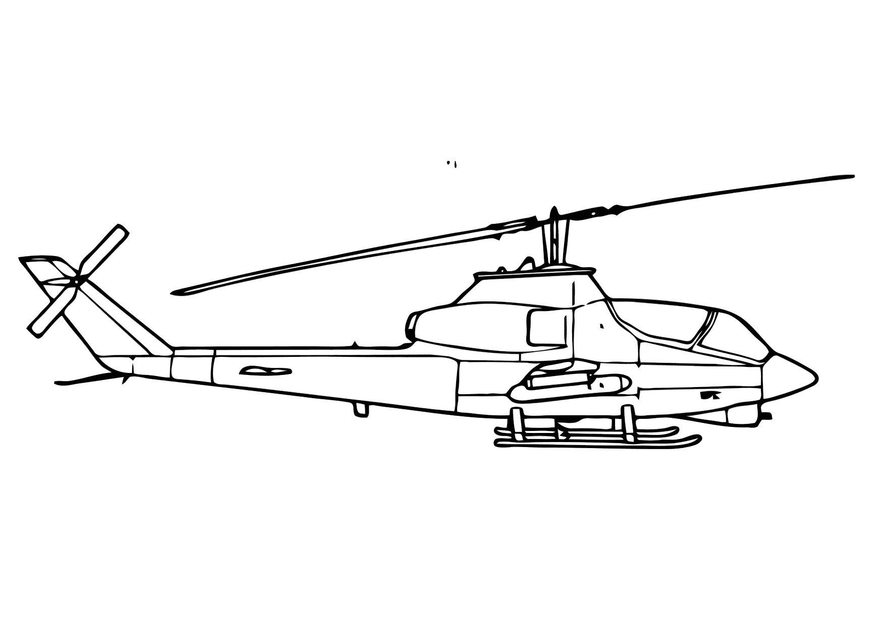 Gambar Mewarnai Pesawat Helikopter