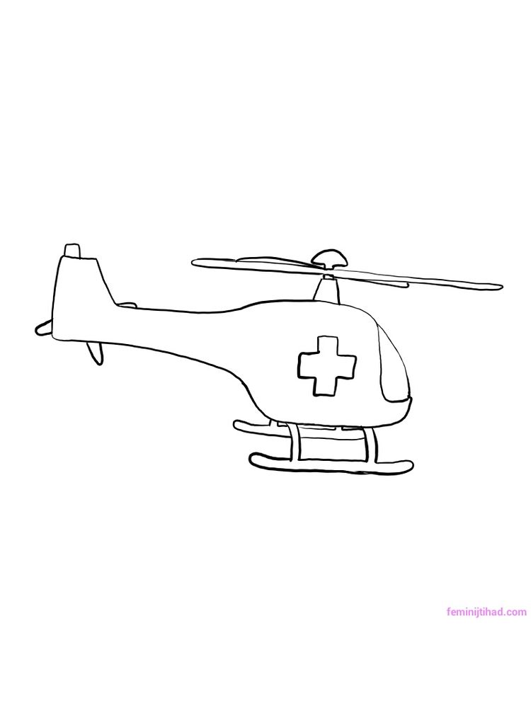 Gambar Sketsa Helikopter Hd Kartun