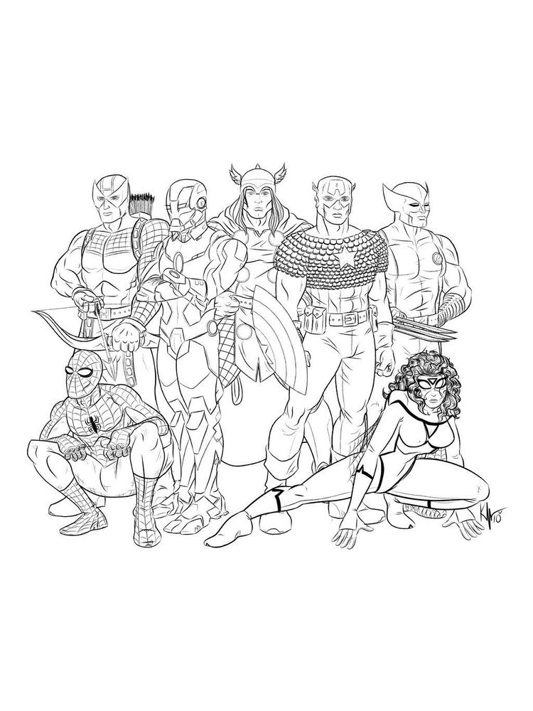 Gambar Untuk Mewarnai Avengers