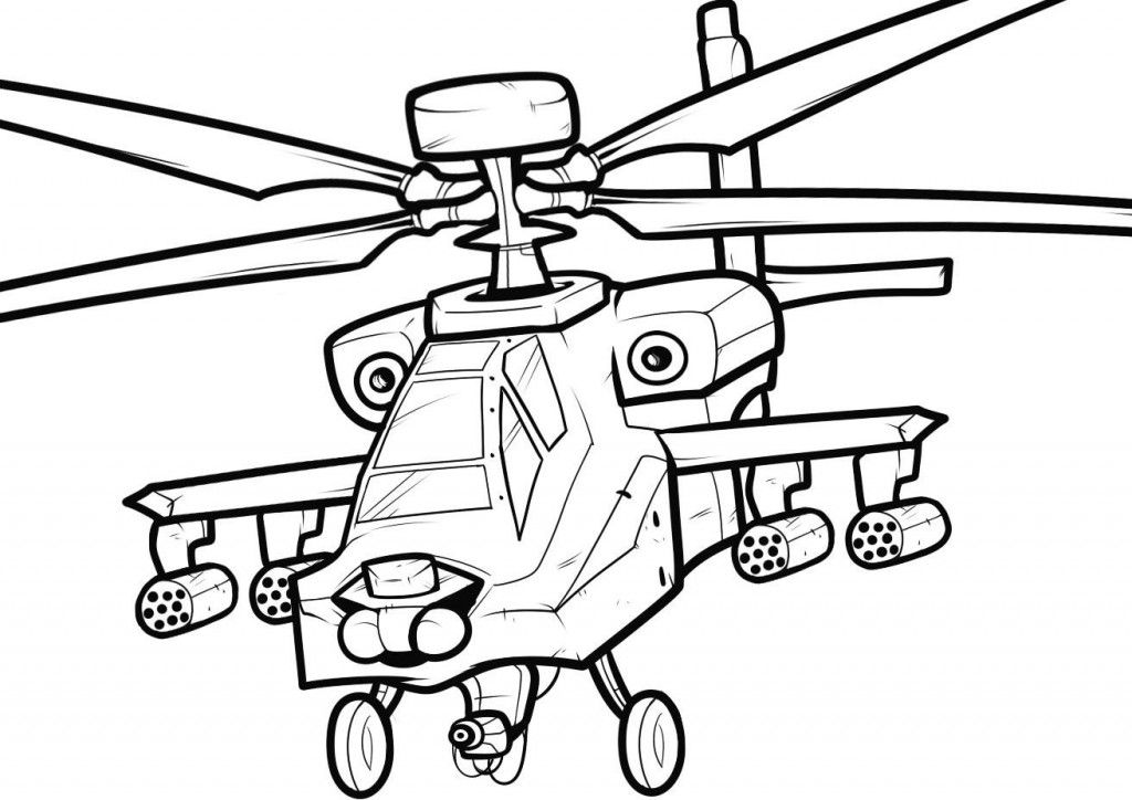 Mewarnai Gambar Helikopter Tempur