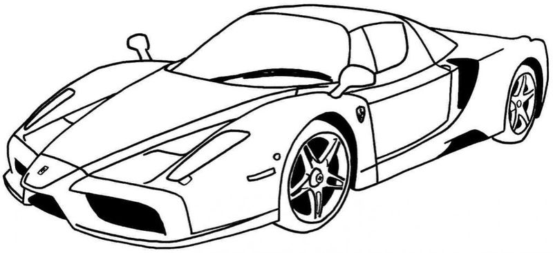 Cartoon Race Car Coloring Pages