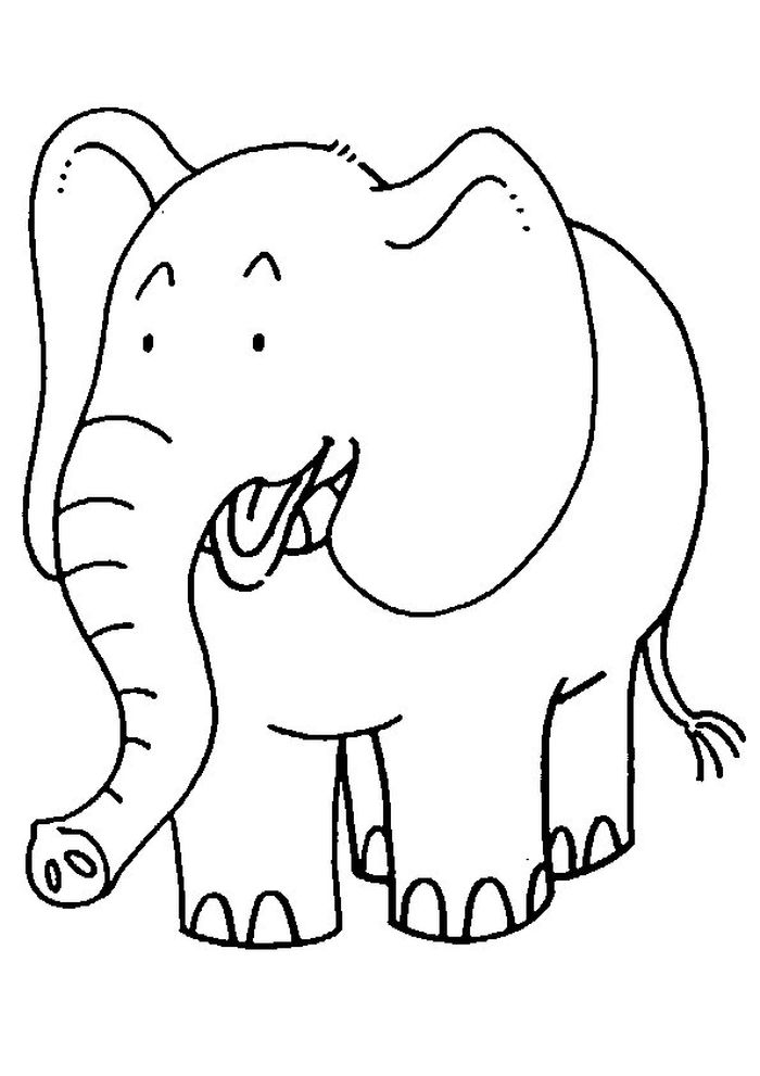 Gambar Gajah Mewarnai
