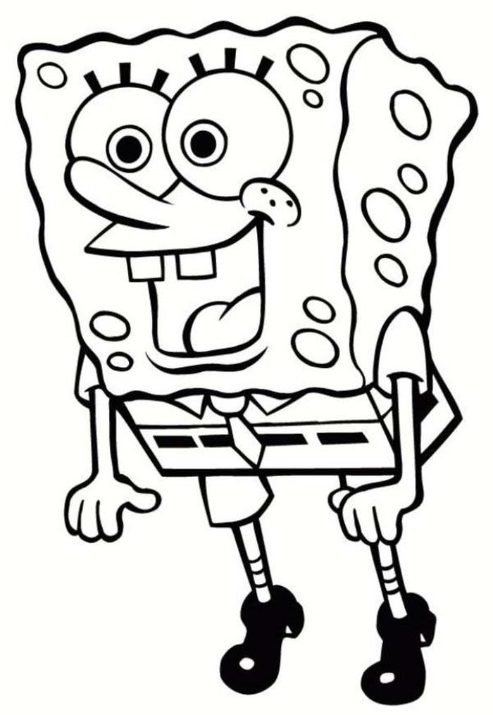 Gambar Kartun Spongebob Untuk Mewarnai