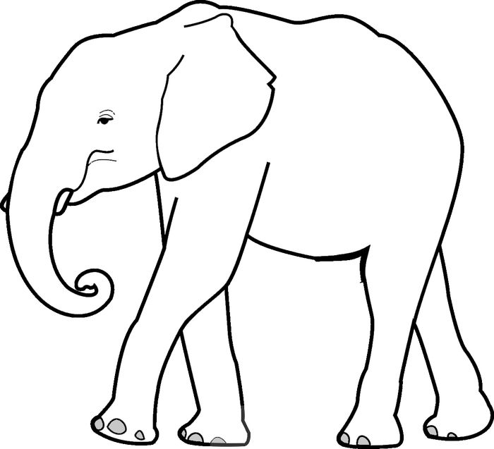 Gambar Mewarnai Binatang Gajah