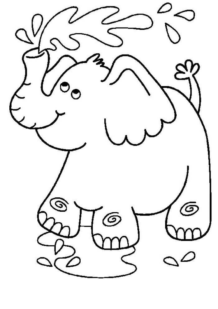 Gambar Mewarnai Hewan Gajah