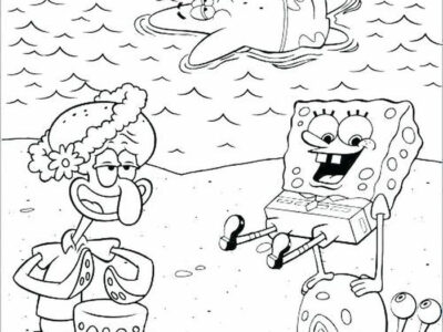 Gambar Mewarnai Kartun Spongebob