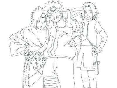 Gambar Naruto Hitam Putih Untuk Mewarnai