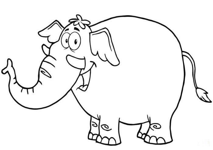 Mewarnai Gambar Gajah Kartun