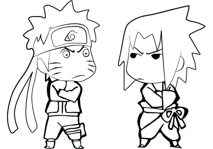 Mewarnai Gambar Naruto Dan Sasuke