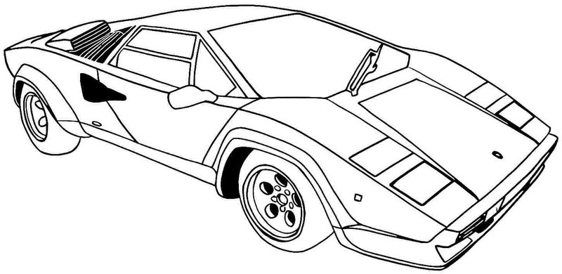 Sports Car Coloring Pages Printable