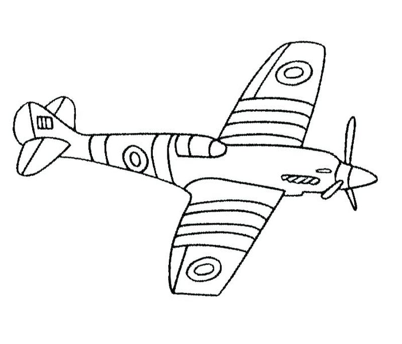 Contoh Gambar Pesawat Terbang Untuk Mewarnai Kartun