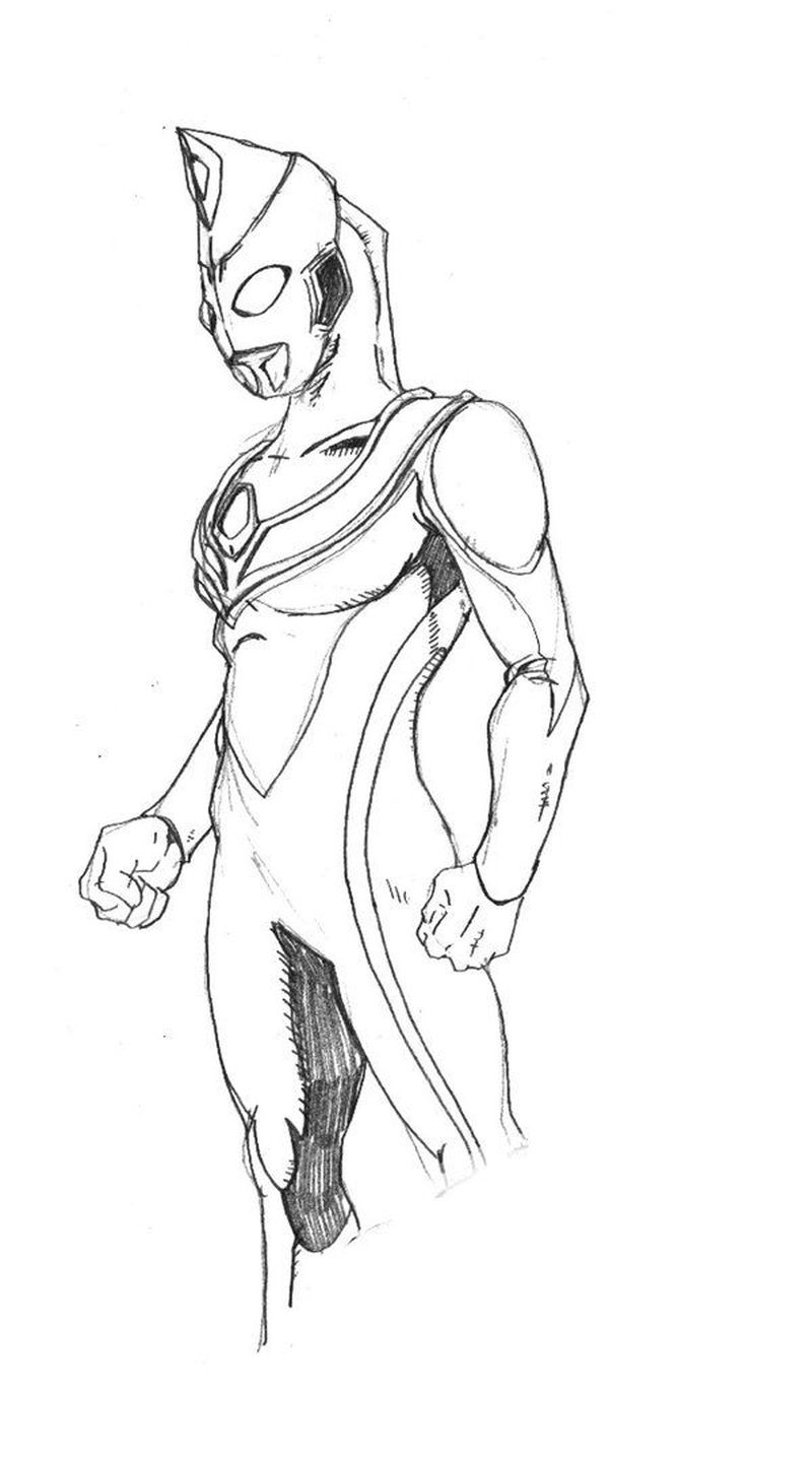 Gambar Keren Ultraman Zero Untuk Mewarnai