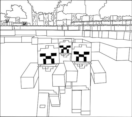 Gambar Mewarnai Minecraft Herobrine