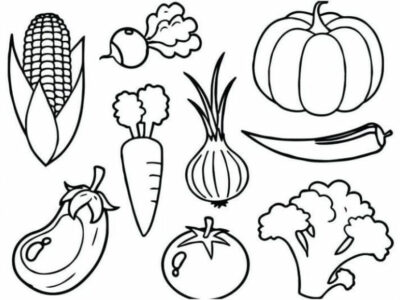 Gambar Mewarnai Sayur Sayuran