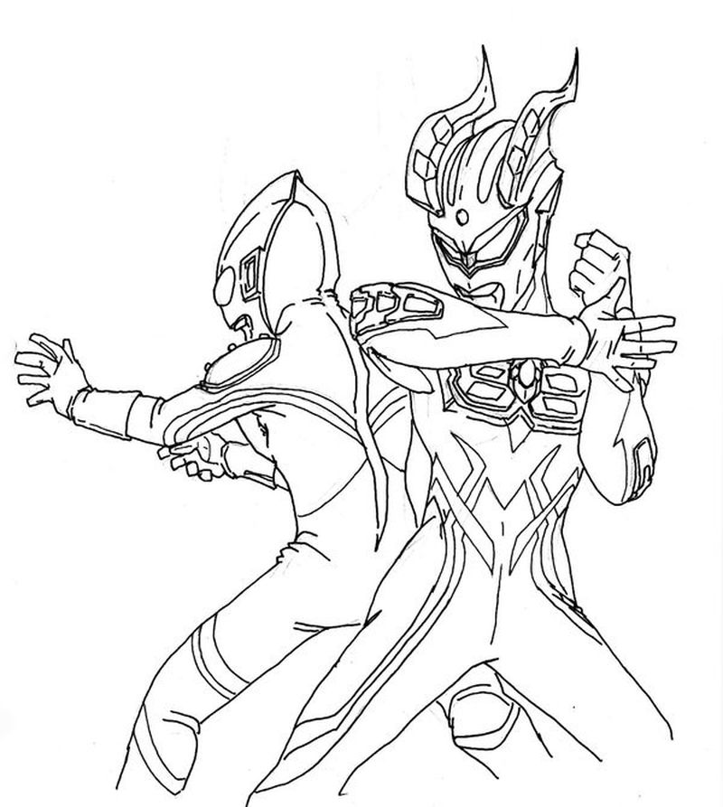 Gambar Mewarnai Ultraman Zero Bion