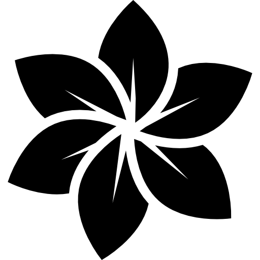logo bunga hitam putih