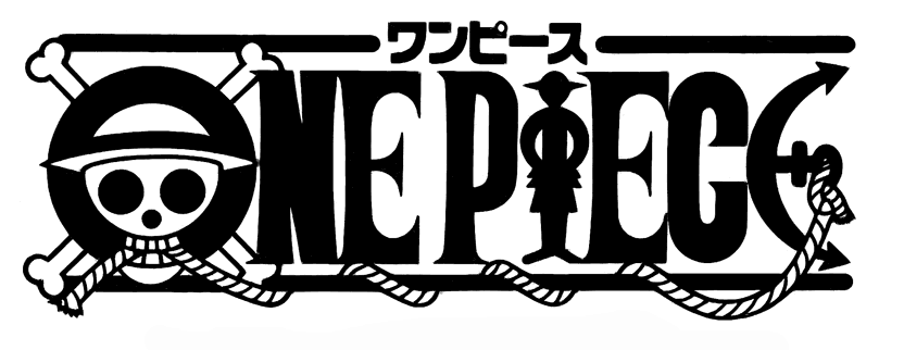 one piece logo black and white png