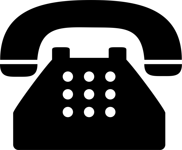 logo telepon hitam putih