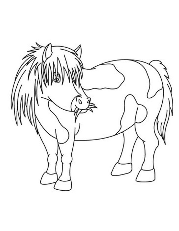 gambar kuda poni untuk mewarnai