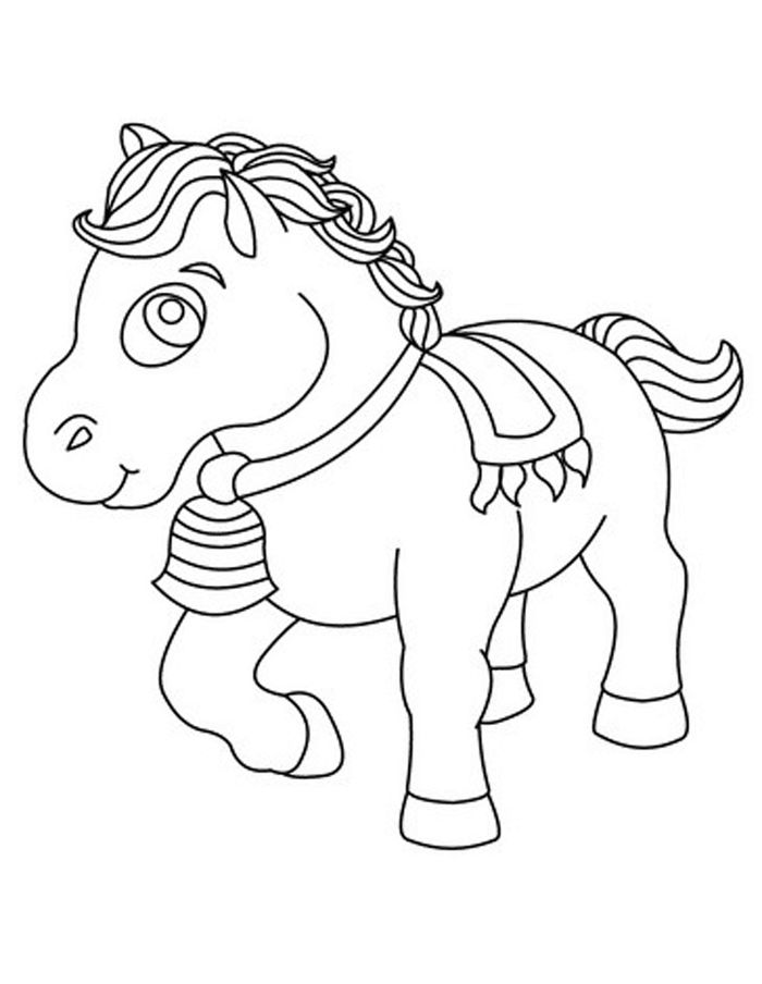 gambar untuk mewarnai kuda poni