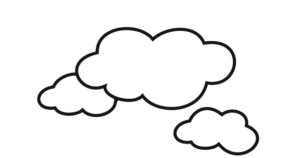 gambar sketsa awan