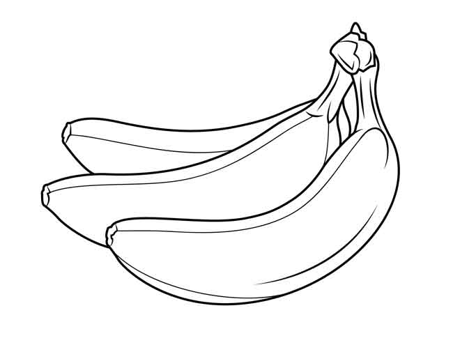 banana coloring sheets